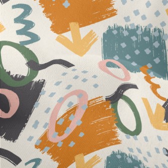 Abstract Watercolor Style Lightweight Performance Linen