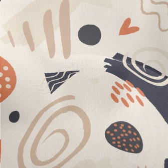Abstract Lines With Random Dot Lightweight Performance Linen