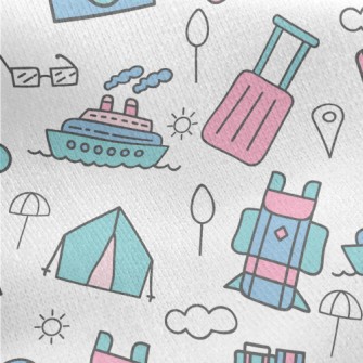 Various Means Of Travel Jersey Backed Fleece