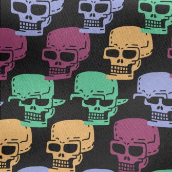 Funny Expression Skull Jersey Backed Fleece