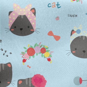 Cute Hairband Kitten Jersey Backed Fleece