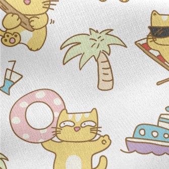 Holiday Cat With Treacherous E Jersey Backed Fleece