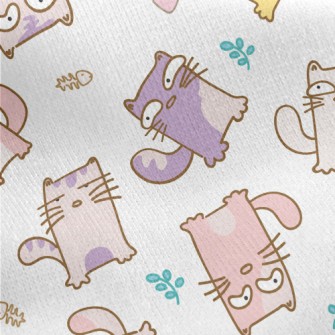 Despicable Cat With Colorful E Jersey Backed Fleece