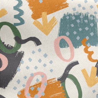 Abstract Watercolor Style Jersey Backed Fleece