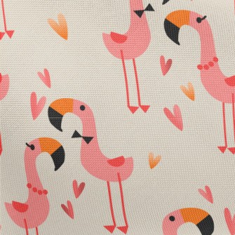 Red Crane Couple In Love Pongee