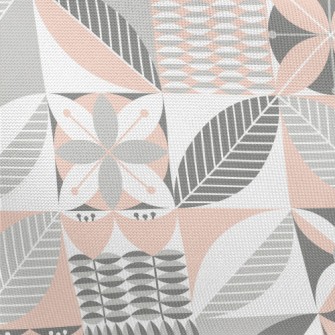 Psychedelic Oval Splicing Pongee