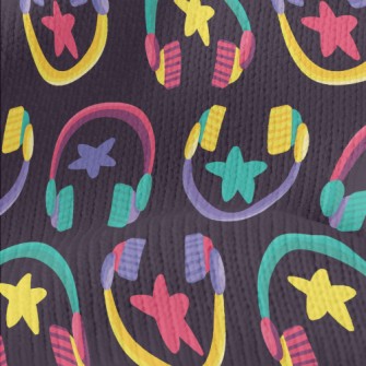 Fluorescent Star Headphones Stretch Jersey