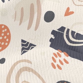 Abstract Lines With Random Dot Stretch Jersey