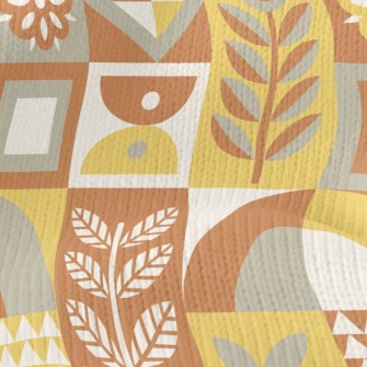 Square Combination Flowers Stretch Jersey