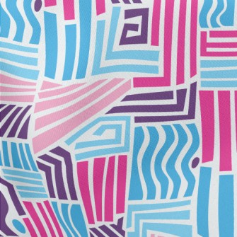 Wavy Straight Lines Lightweight Cotton Poplin