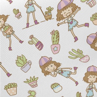 Girl Gardening Expert Midweight Cotton Poplin