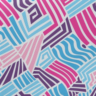 Wavy Straight Lines Midweight Cotton Poplin