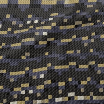 Cartoon Retro Wave Pattern Birdseye Piqué