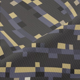 Cartoon Retro Wave Pattern Piqué