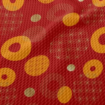 Modern Chinese Pattern Birdseye Piqué