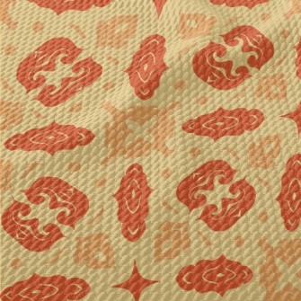 Three Color Graffiti Pattern Birdseye Piqué