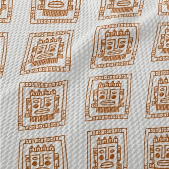 Aztec Graffiti Birdseye Piqué