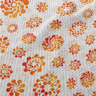 Orange Gradient Graffiti Birdseye Piqué