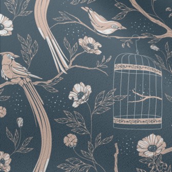 Retro Fantasy Garden Chiffon