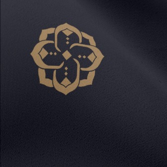 Modern Golden Flowers Chiffon