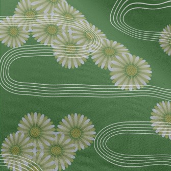 Japanese Daisy Pattern Chiffon