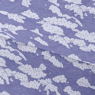 Hand Drawn Purple Waves Waterproof Oxford