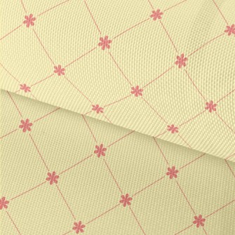 Pink Small Flower Rhombus Waterproof Oxford