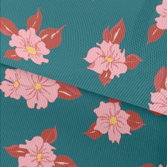 Red Petals And Leaves Waterproof Oxford