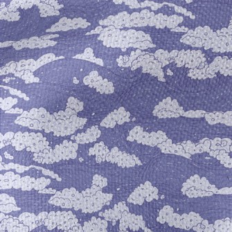 Hand Drawn Purple Waves Waterproof Canvas