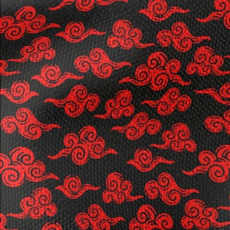 Retro Red Clouds Waterproof Canvas