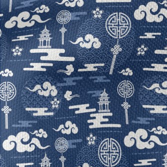 Chinese Architecture And Eleme Waterproof Canvas