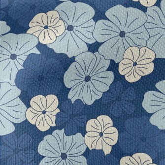 Beautiful Hand Drawn Blue Flow Waterproof Canvas