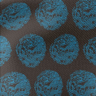 Blue Line Chinese Dragon Waterproof Canvas