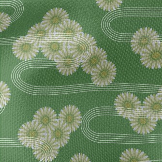 Japanese Daisy Pattern Waterproof Canvas
