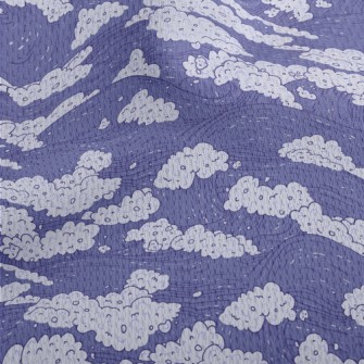 Hand Drawn Purple Waves Athletic Mesh Flat Back