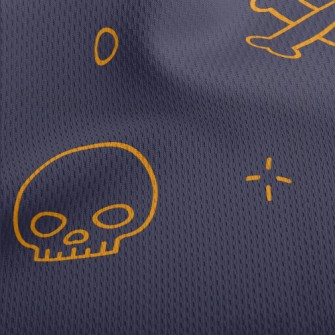 Cute Line Bones Athletic Mesh Flat Back