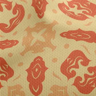 Three Color Graffiti Pattern Athletic Mesh Flat Back