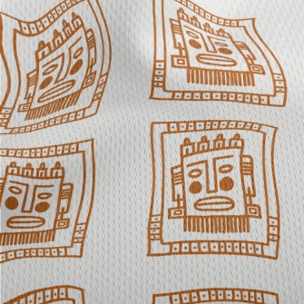 Aztec Graffiti Athletic Mesh Flat Back