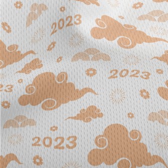 Chinese New Year Celebration Athletic Mesh Flat Back