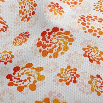 Orange Gradient Graffiti Athletic Mesh Flat Back