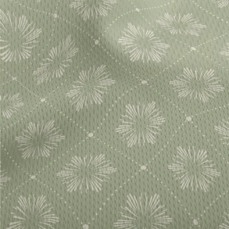 Elegant Green Diamond Athletic Mesh Flat Back