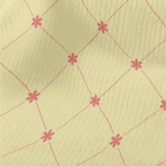 Pink Small Flower Rhombus Terry