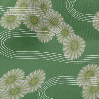 Japanese Daisy Pattern Terry