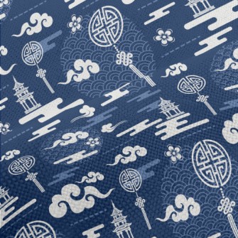 Chinese Architecture And Eleme Performance Linen