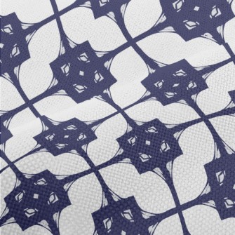Blue Mosaic Decoration Performance Linen
