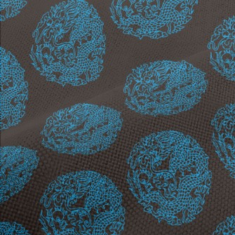Blue Line Chinese Dragon Performance Linen