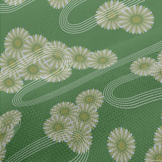 Japanese Daisy Pattern Performance Linen