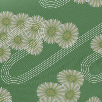 Japanese Daisy Pattern Twill