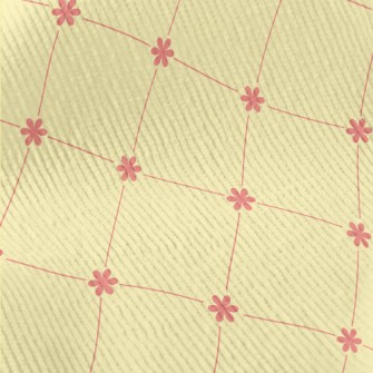 Pink Small Flower Rhombus Standard Corduroy