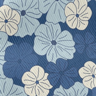 Beautiful Hand Drawn Blue Flow Standard Corduroy